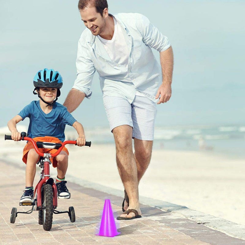 Alyoen 9 inch Traffic Cones, Plastic Sport Cones, Purple Soccer Training Cones for Outdoor Activity & Festive Events (Sets of 10/15/ 20) - Image 5